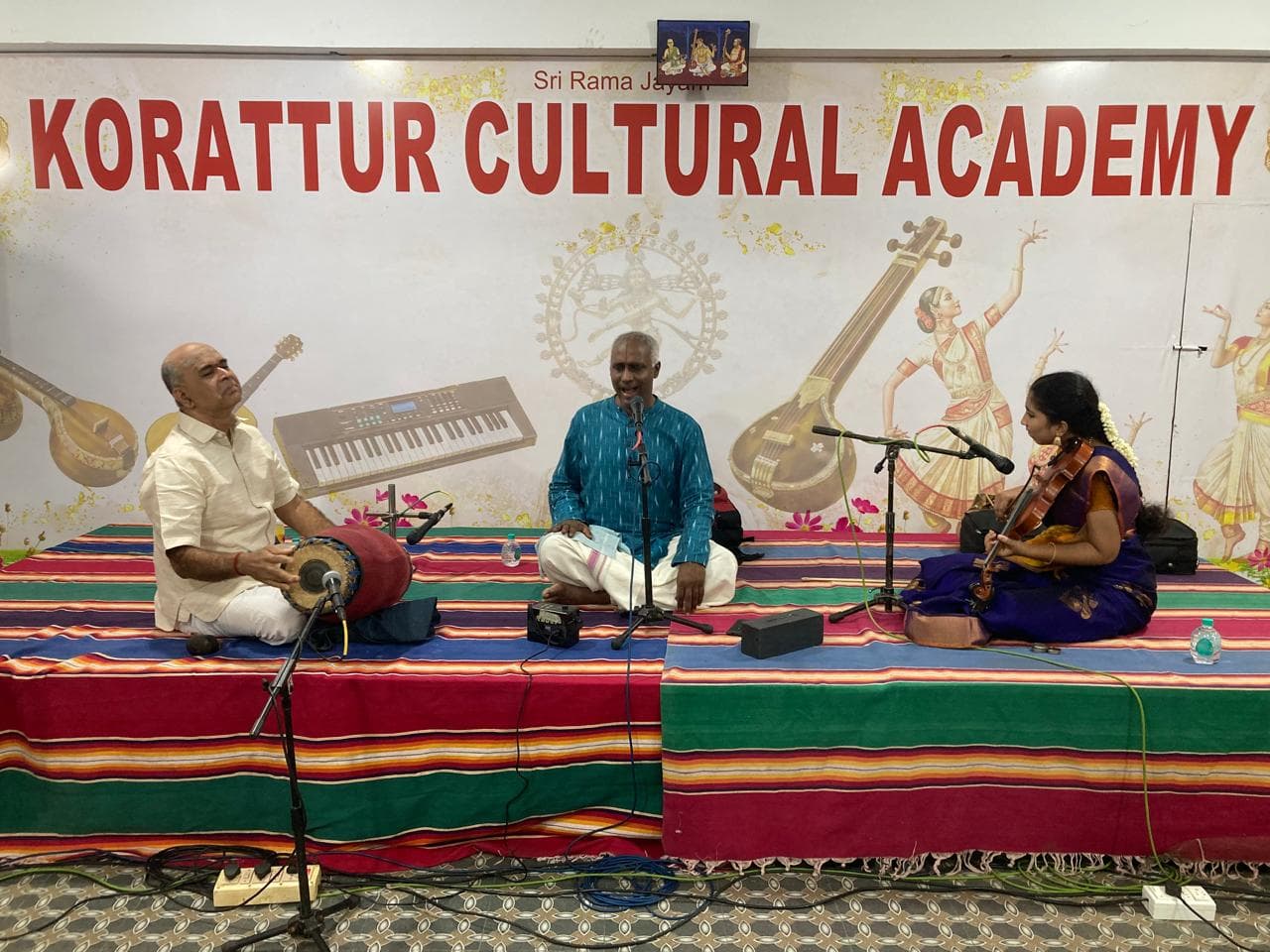 Carnatic music performance at Korattur Cultural Academy
